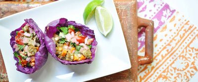 Veggie Sausage and Red Cabbage Tacos