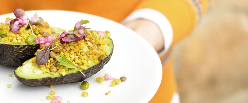 Avocado Cups with Traditional Herb Whole Grain Medley