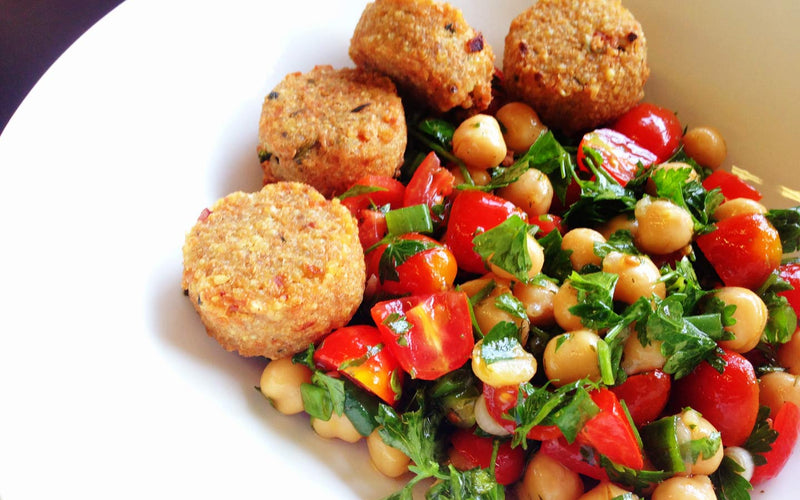 Parsley and Chickpea Salad with Veggie Bites